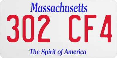 MA license plate 302CF4