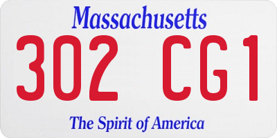 MA license plate 302CG1