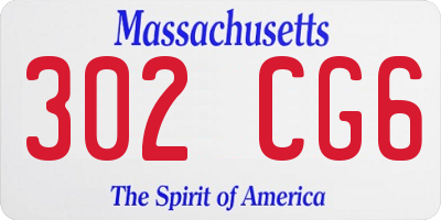 MA license plate 302CG6
