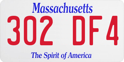 MA license plate 302DF4