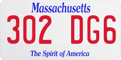 MA license plate 302DG6