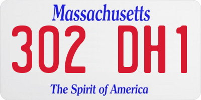 MA license plate 302DH1