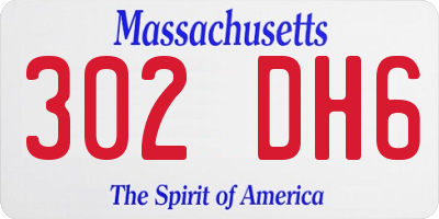 MA license plate 302DH6