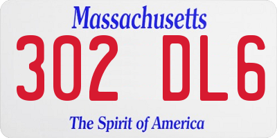 MA license plate 302DL6