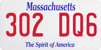 MA license plate 302DQ6