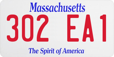 MA license plate 302EA1