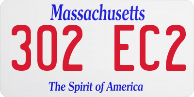 MA license plate 302EC2