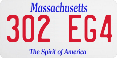 MA license plate 302EG4