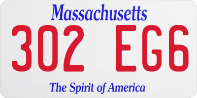 MA license plate 302EG6