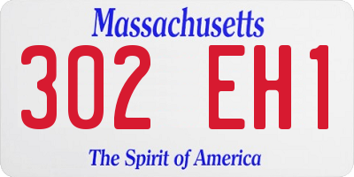 MA license plate 302EH1
