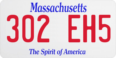 MA license plate 302EH5
