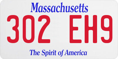 MA license plate 302EH9