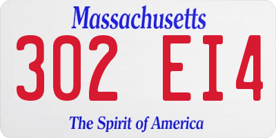 MA license plate 302EI4