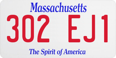MA license plate 302EJ1
