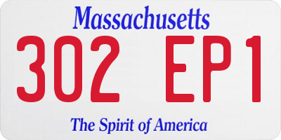 MA license plate 302EP1