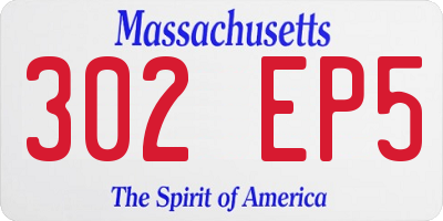 MA license plate 302EP5