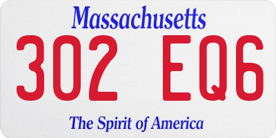 MA license plate 302EQ6