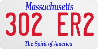 MA license plate 302ER2