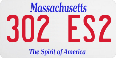 MA license plate 302ES2
