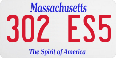 MA license plate 302ES5
