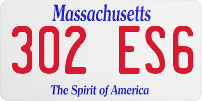 MA license plate 302ES6