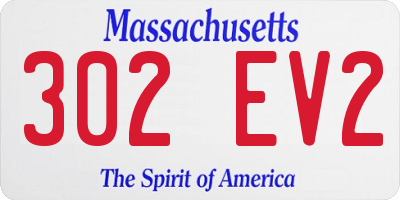 MA license plate 302EV2