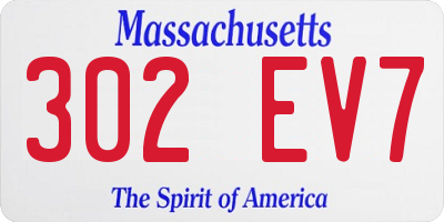 MA license plate 302EV7