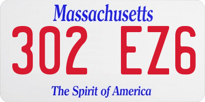 MA license plate 302EZ6