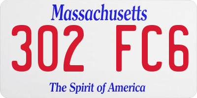 MA license plate 302FC6