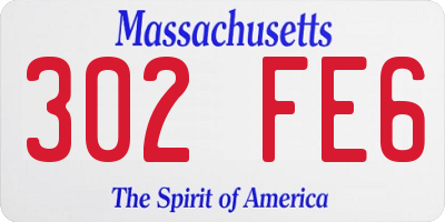 MA license plate 302FE6
