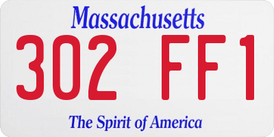 MA license plate 302FF1