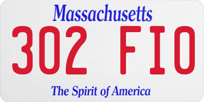 MA license plate 302FI0