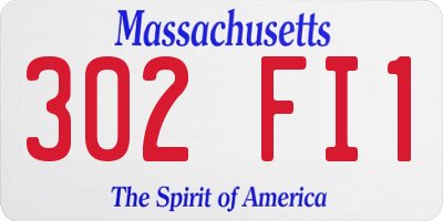 MA license plate 302FI1