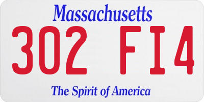 MA license plate 302FI4
