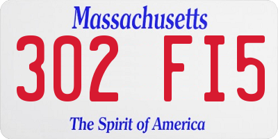 MA license plate 302FI5