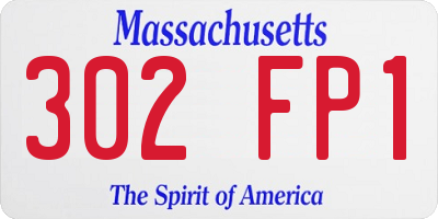 MA license plate 302FP1
