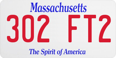 MA license plate 302FT2
