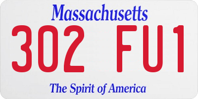 MA license plate 302FU1