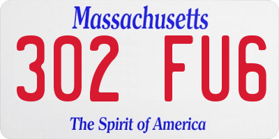MA license plate 302FU6