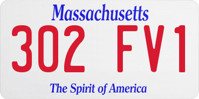 MA license plate 302FV1