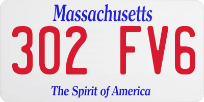 MA license plate 302FV6