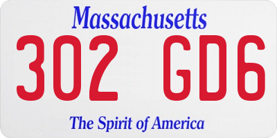 MA license plate 302GD6