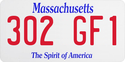 MA license plate 302GF1