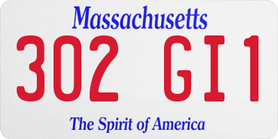 MA license plate 302GI1