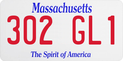 MA license plate 302GL1
