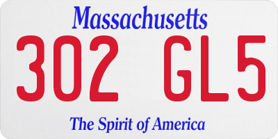 MA license plate 302GL5