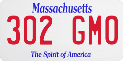 MA license plate 302GM0