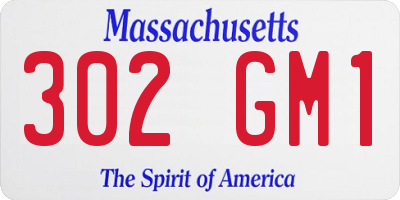 MA license plate 302GM1