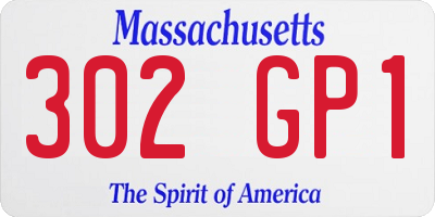 MA license plate 302GP1