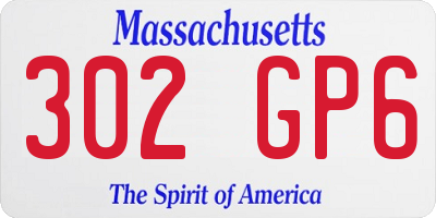 MA license plate 302GP6